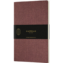 Блокнот Castelli Milano "Harris Maple Red", A5, 32 листа, линейка, коричневый