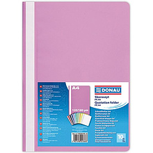 Папка-скоросшиватель "Donau", A4, розовый