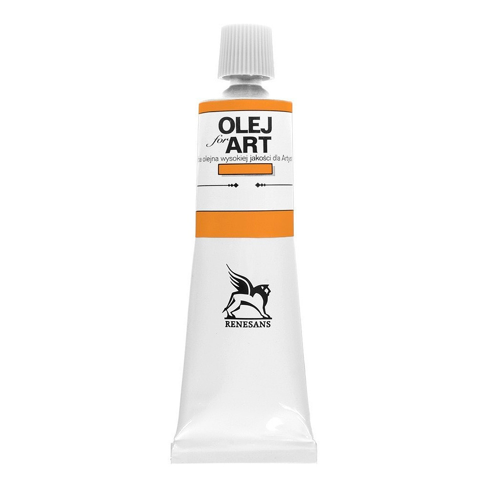 Краски масляные Renesans "Oils for art", 11 желтый кадмий темный, 60 мл, туба