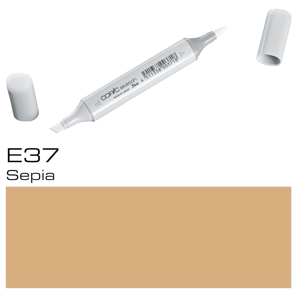 Маркер перманентный "Copic Sketch", E-37 сепия