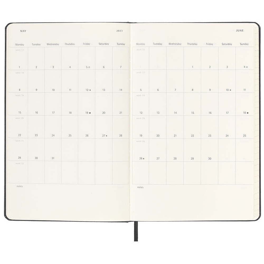 Еженедельник датированный "Classic Weekly Vertical Large DHB12WV3", А5, 144 страницы, черный - 4
