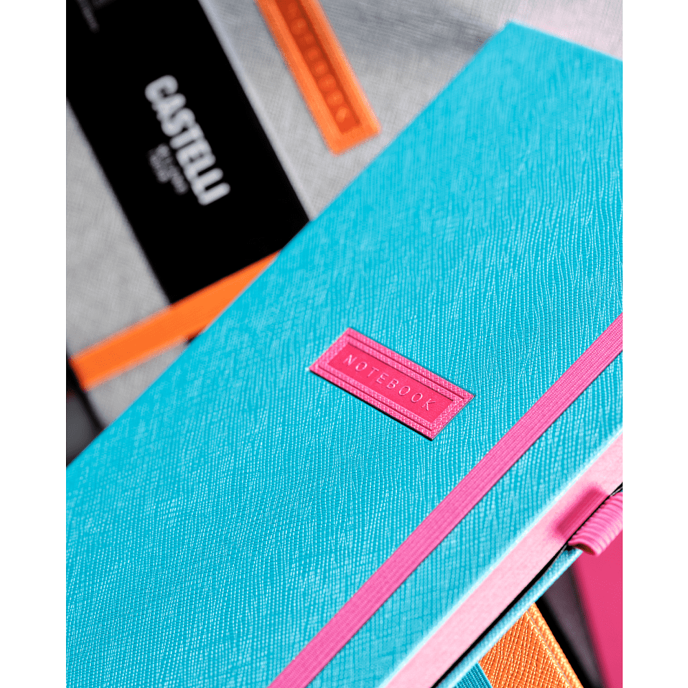 Блокнот "Shell turquoise", А5, 96 листов, голубой, срез розовый - 6