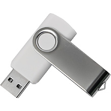 USB Flash накопитель 2.0 "Dot", 32 Gb, белый, серебристый