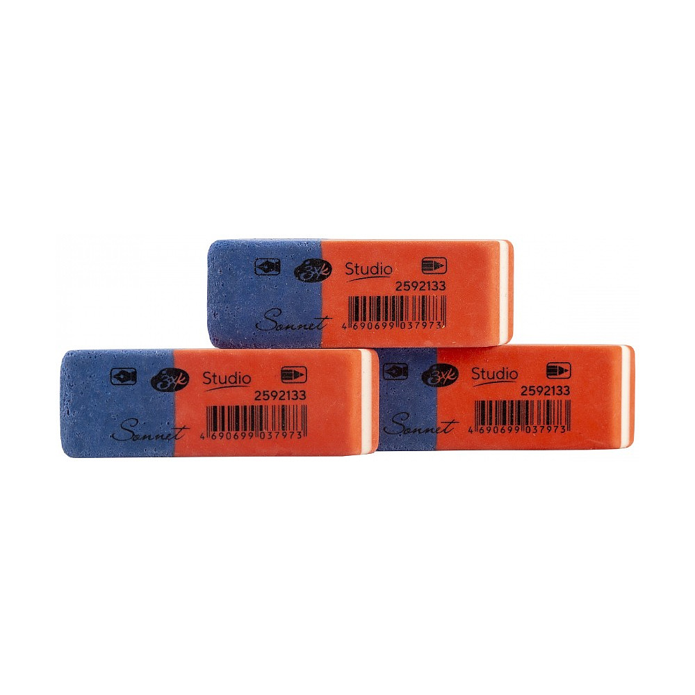 Ластик "Сонет", синий, красный - 2