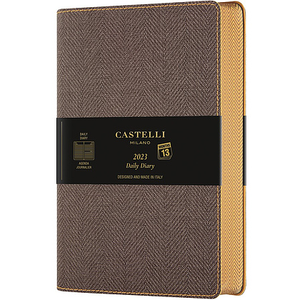 Блокнот Castelli Milano "Harris Tobacco Brown", А5, 120 листов, линейка, коричневый