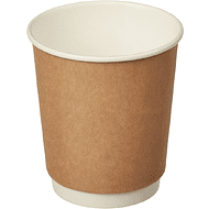 Стакан картонный, 24 шт, 250 мл, 2 слоя, крафт ECO