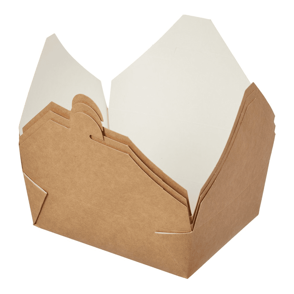 Контейнер бумажный, 950 мл, 170/135х155/120х50, 40 шт, крафт