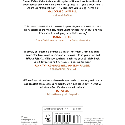 Книга на английском языке "Hidden Potential", Adam Grant - 2