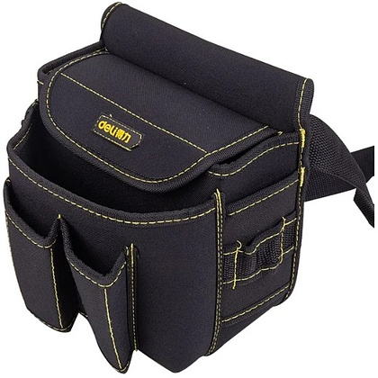 Сумка для инструментов поясная Deli YS EDL-P4, 220х140х200 мм, ткань Oxford, черный - 7