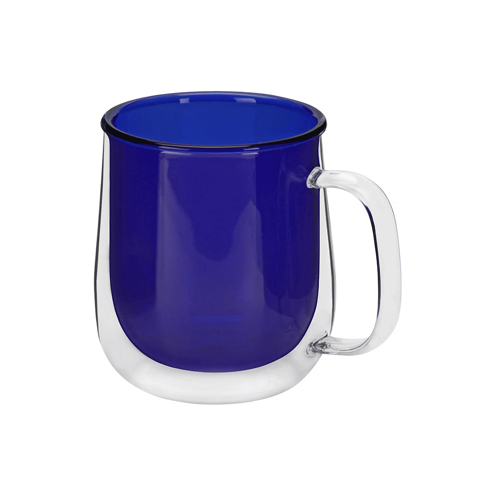 Кружка стеклянная "Ubud", 250 мл, синий, прозрачный
