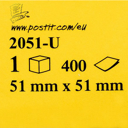 Бумага для заметок на клейкой основе "Post-it", 51x51 мм, 400 листов, ассорти, (9004777) - 2
