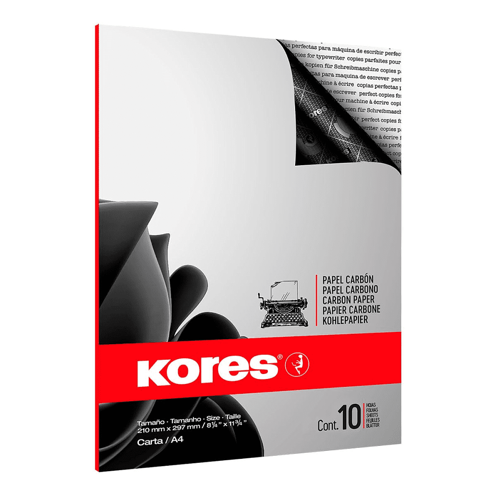 Бумага копировальная "Kores 1200", A4, 10 листов, черный