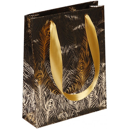 Пакет бумажный подарочный "Travel Premium", 17x6x22 см, разноцветный