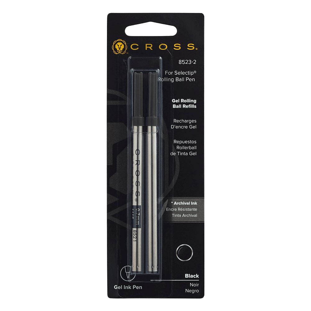 Стержень-роллер "Cross", M, 110 мм, черный, 2 шт.