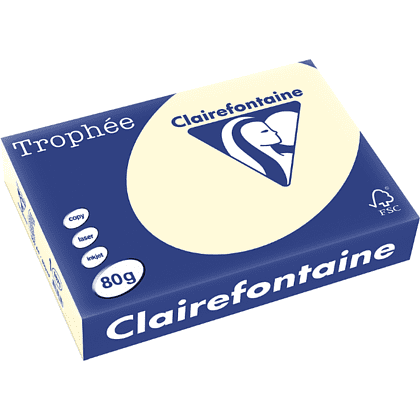 Бумага цветная "Trophée", А4, 500 листов, 80 г/м2, кремовый, -50%