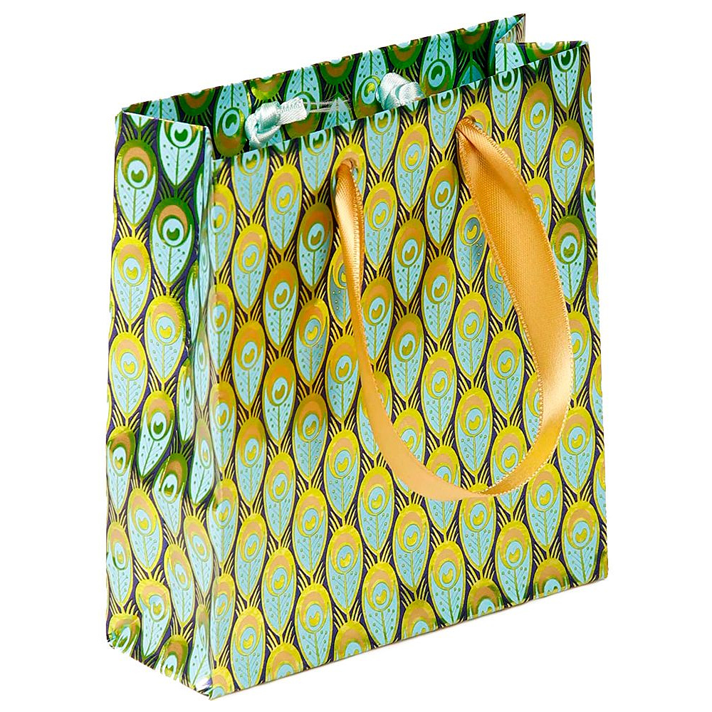 Пакет бумажный подарочный "Travel", 12x4.5x13.5 см, разноцветный