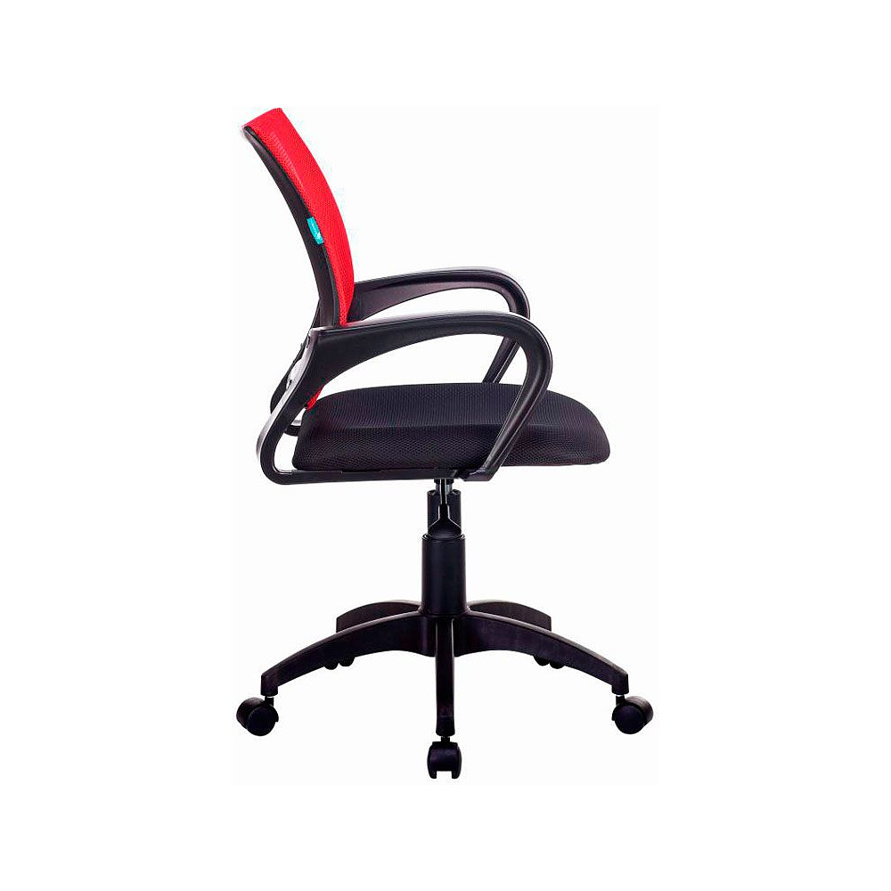 Кресло для персонала Бюрократ "CH-695NLT", ткань, пластик, красный, черный - 3