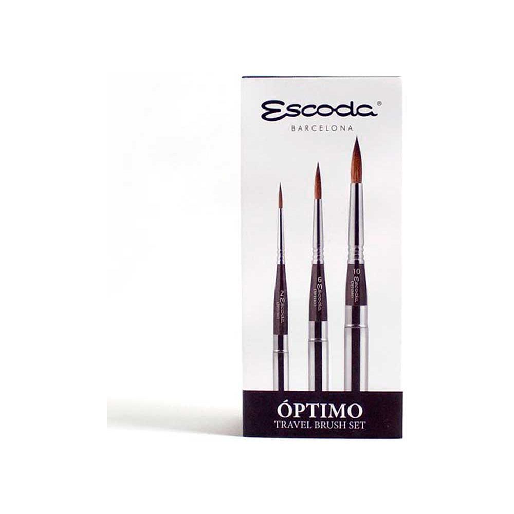 Кисть "Escoda Optimo", колонок, круглая, складная № 2, 6, 10