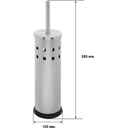 Ерш для унитаза "BXG-TBW-8585", металл, напольный, с креплением, хром, матовый - 3