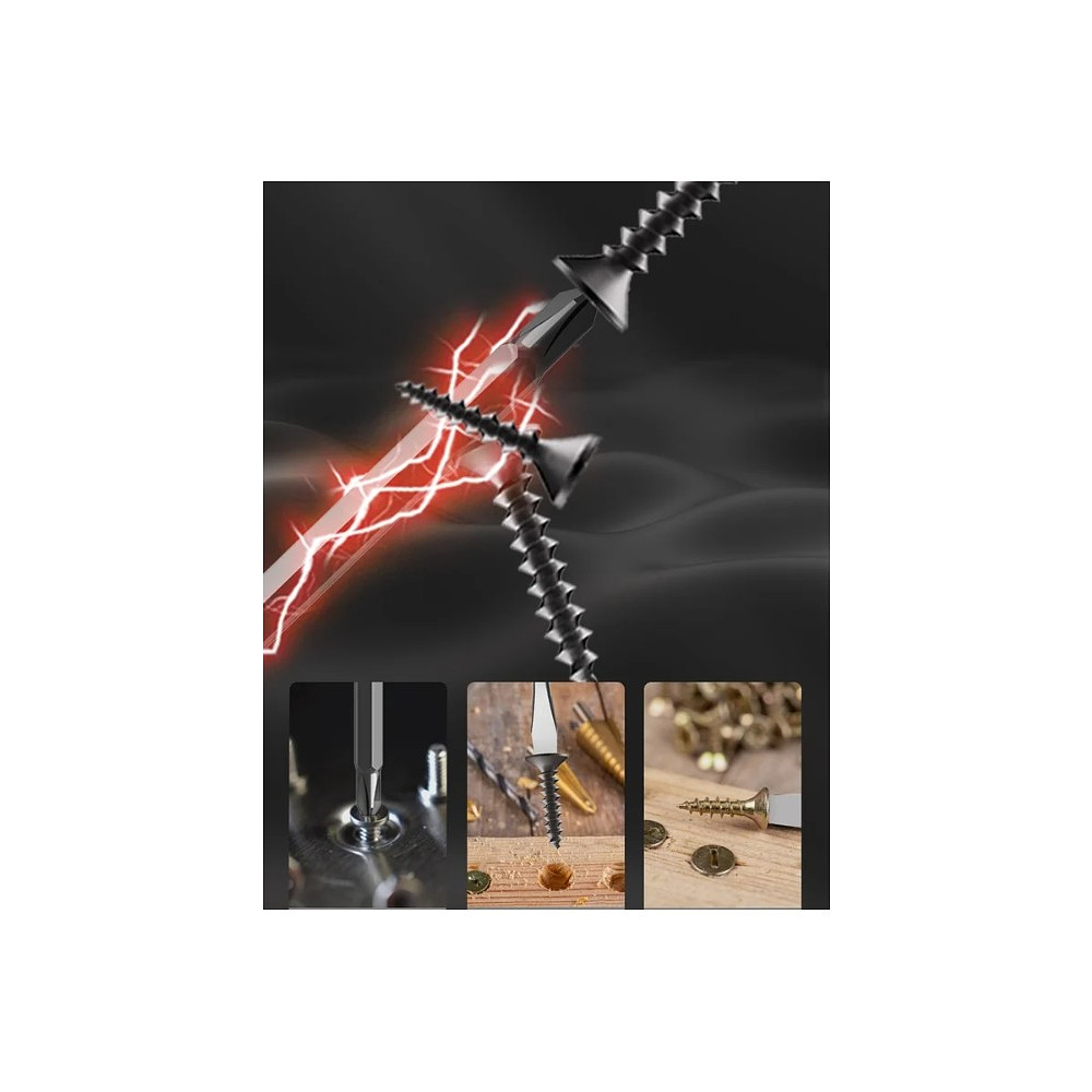 Отвертка Deli HS EHT1055, PH2х180 мм, Soft Touch, черный - 3