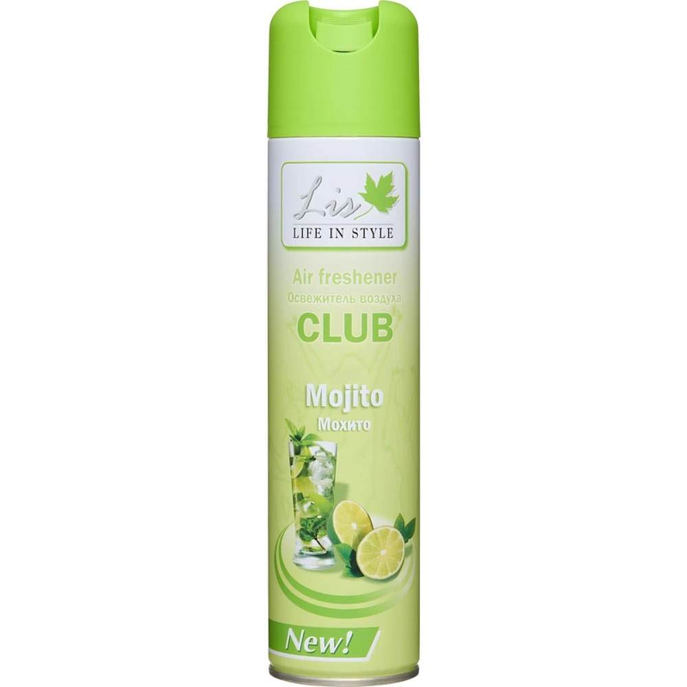 Освежитель воздуха LIS club, аэрозоль, Мохито, 300 мл