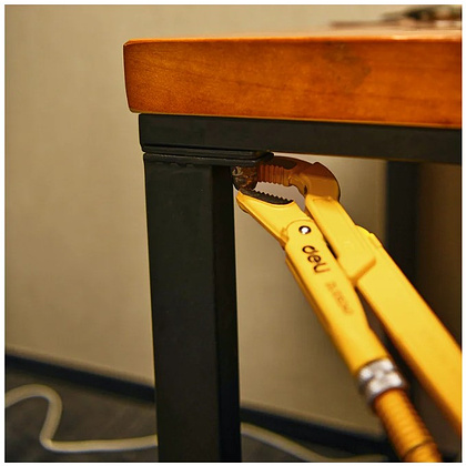 Ключ трубный Deli YS EDL105240 1", тип S, раскрытие губок 40 мм, желтый - 7