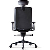 Кресло для руководителя Bestuhl "J1", сетка, ткань, пластик, черный  - 5