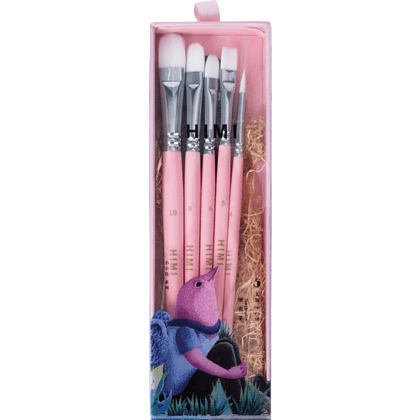 Кисть "Himi Miya Little Bird" синтетика, 5 шт, розовый
