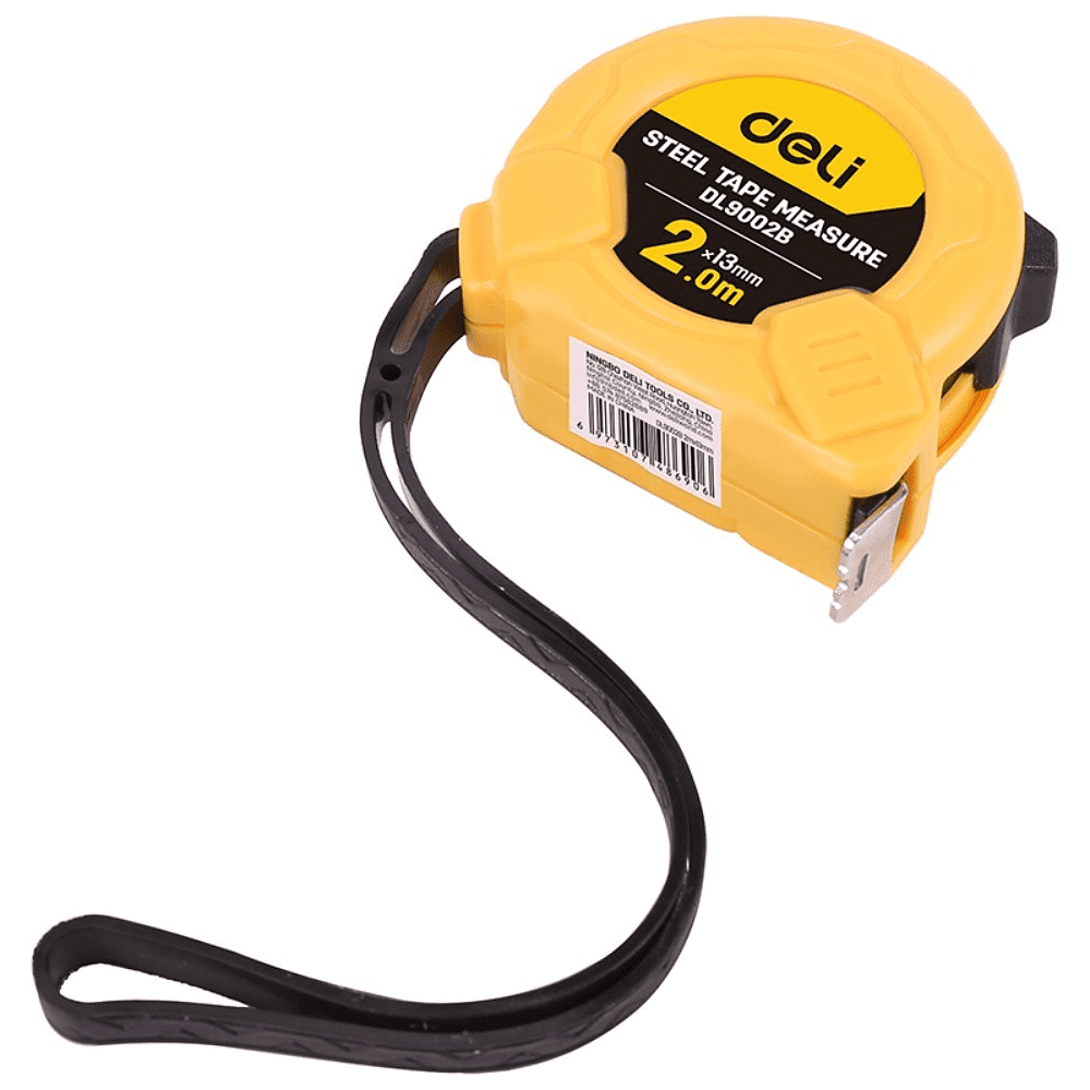 Рулетка Deli YS EDL9002B, 2 м х 13 мм, желтый, черный - 4