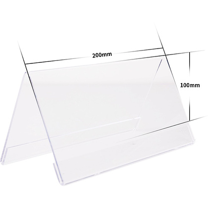 Бейдж настольный "Deli", 100x200 мм, прозрачный - 3