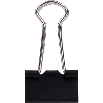 Зажим для бумаг "Deli", 19 мм, 12 штук, черный - 2