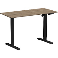 Стол с электроприводом WellDesk Basic 1300x675х18 черный/дуб денвер трюфель (9191456+9072454)