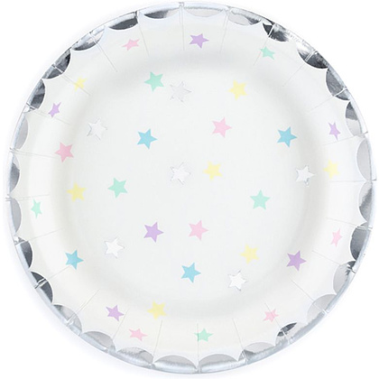 Тарелка бумажная "Единорог", 18 см, 6 шт