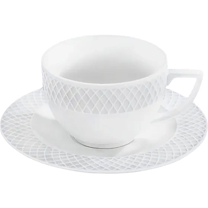 Чашка с блюдцем "WL-880105/АВ", фарфор, 240 мл, белый