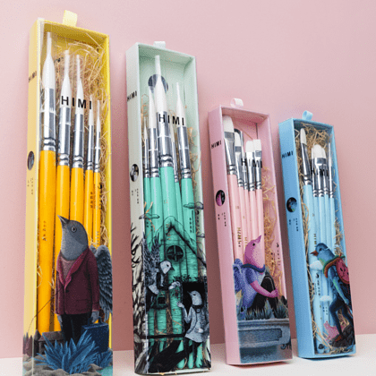 Набор кистей для рисования "Himi Miya Little Bird", синтетика, 5 шт - 12