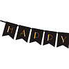 Гирлянда "С новым годом" баннер, черный - 2