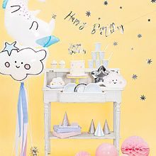 Тарелка бумажная "Star", 23 см, 6 шт, серебристый