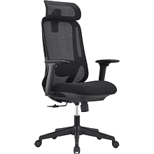 Кресло для руководителя SitZone U-090A, сетка, ткань, пластик, черный