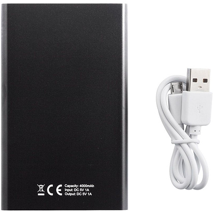 Зарядное устройство Power Bank "P324.951", 4000 мА·ч, черный, белый - 2