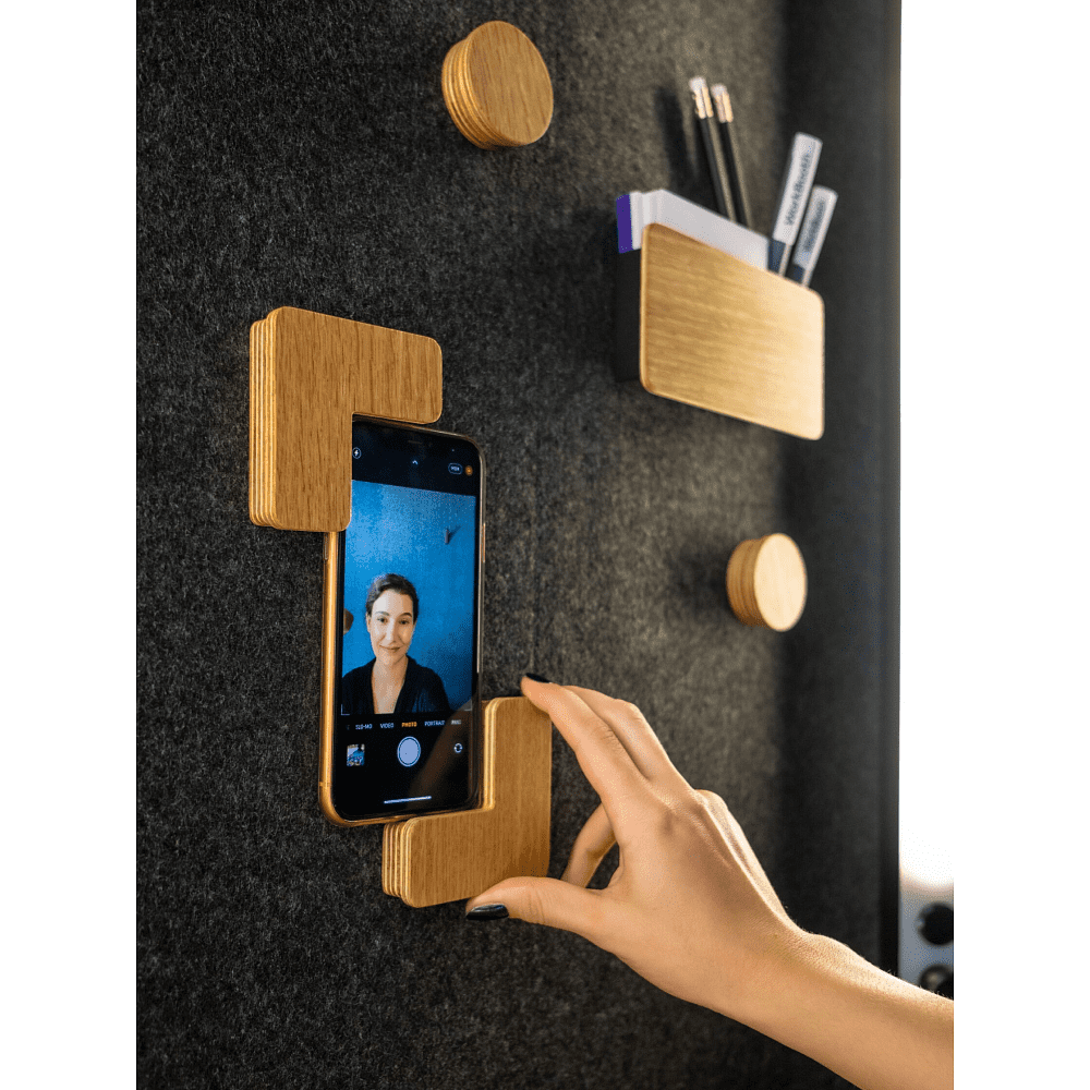 Акустическая кабина одноместная Capsula UNO NEW, глухая стенка, тёмный войлок - 3