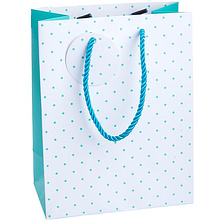 Пакет бумажный подарочный "Мини-конфетти на белом"