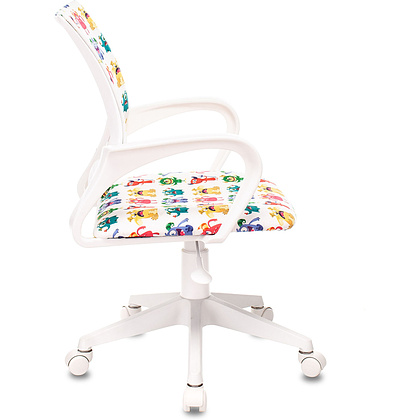 Кресло детское Бюрократ BUROKIDS 1W, ткань, пластик, монстры - 4