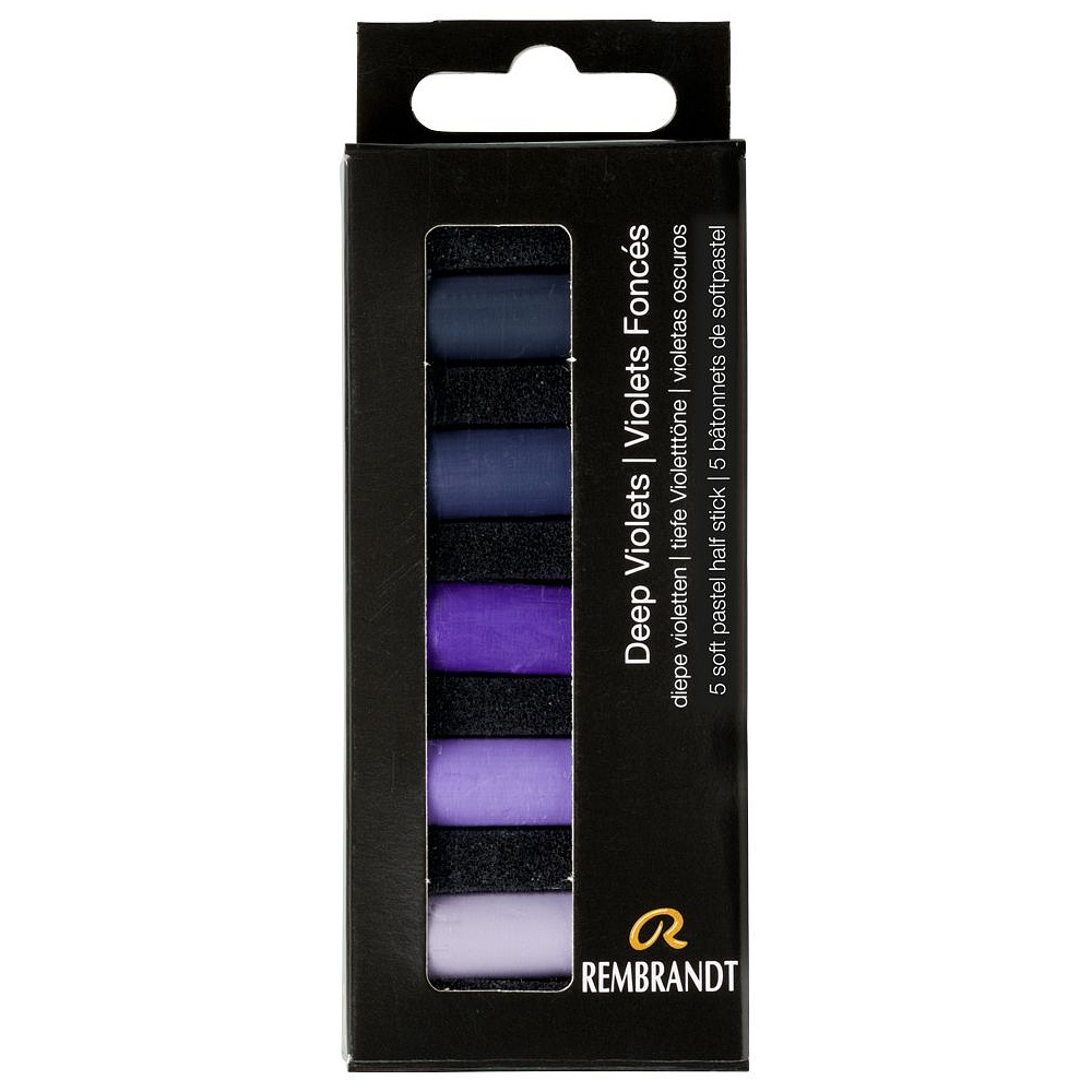 Набор мягкой пастели "Rembrandt Half Pastel", 5 цветов, темные фиолетовые
