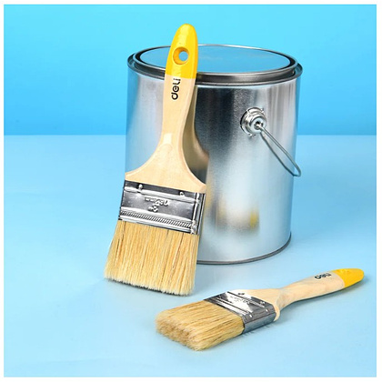 Кисть малярная плоская Deli YS EDL509123, 3"-75 мм, деревянная рукоятка, искусственная щетина - 2