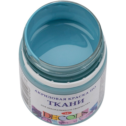Краска акриловая по ткани "Декола", 536 серо-голубая, 50 мл., банка - 2