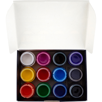 Краска акриловая по стеклу и керамике "Декола", набор 12 цветов, 20 мл, банки - 6