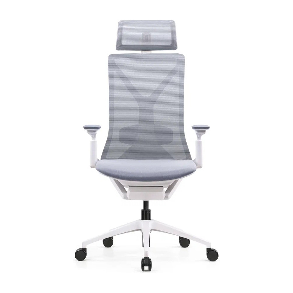 Кресло для руководителя SitZone E-YR-001A-P1-WH сетка/ткань, серый - 2