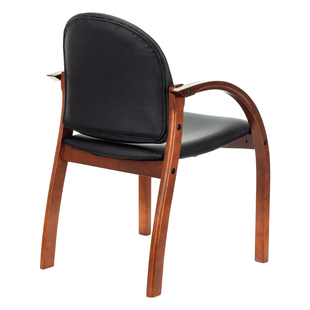 Стул Бюрократ "ДЖУНО", экокожа, черный, дерево - 4