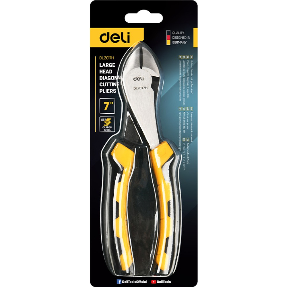 Бокорезы "Deli", 180 мм, усиленные, черный, желтый - 2