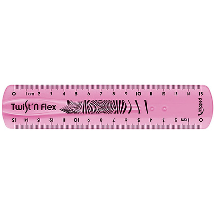 Линейка Maped "Twist n Flex", 15 см, ассорти - 3
